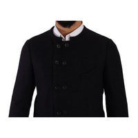 Dolce & Gabbana Elegant Dark Grey Alpaca Blend Jacket