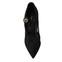 Dolce & Gabbana Elegant Black Lace Stiletto Pumps