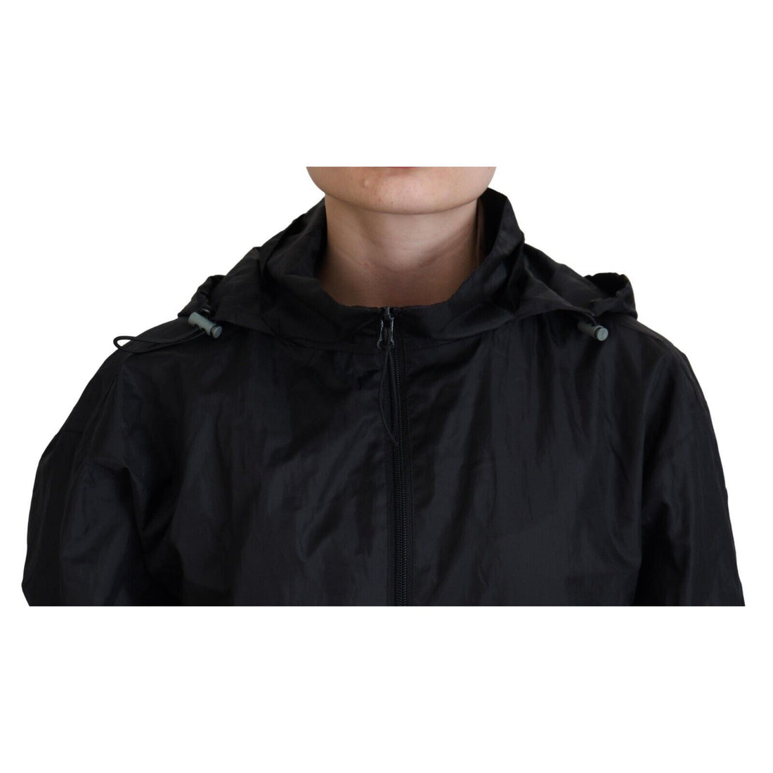 Dolce & Gabbana Sleek Black Nylon Bomber Jacket