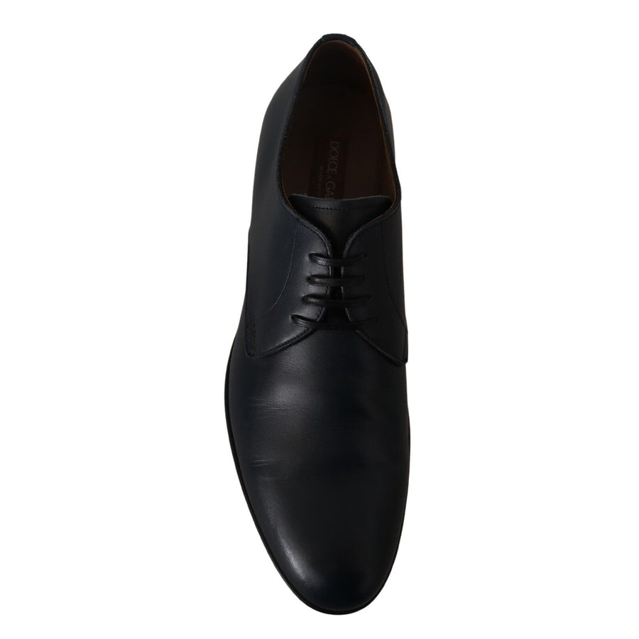 Dolce & Gabbana Elegant Navy Blue Derby Formal Shoes