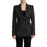 Dolce & Gabbana Elegant Striped Wool Stretch Jacket