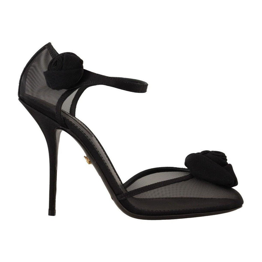 Dolce & Gabbana Elegant Black Mesh Heels Pumps