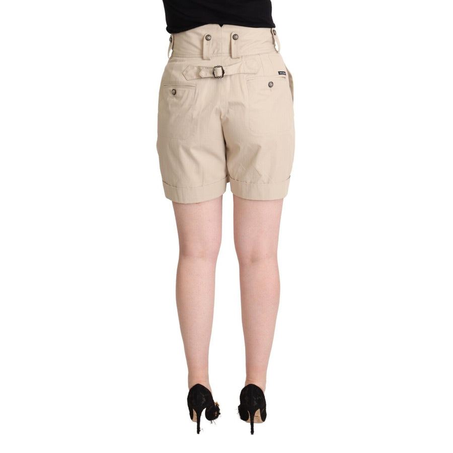 Dolce & Gabbana High-Waisted Beige Cargo Shorts
