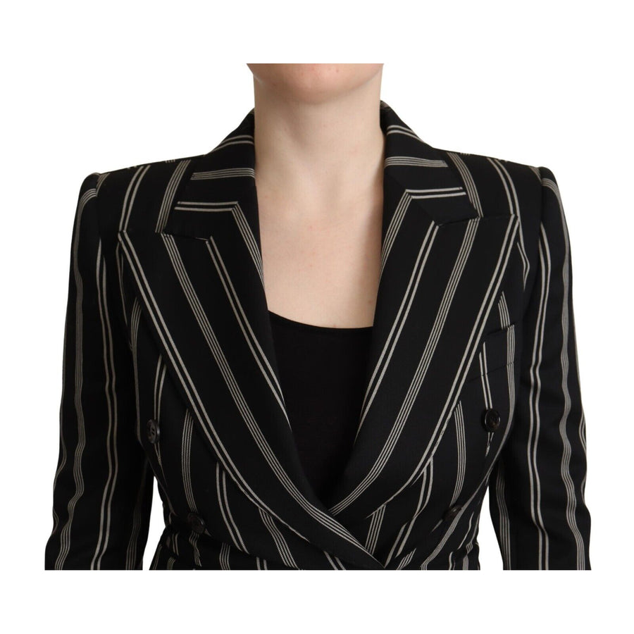 Dolce & Gabbana Elegant Striped Wool Stretch Jacket