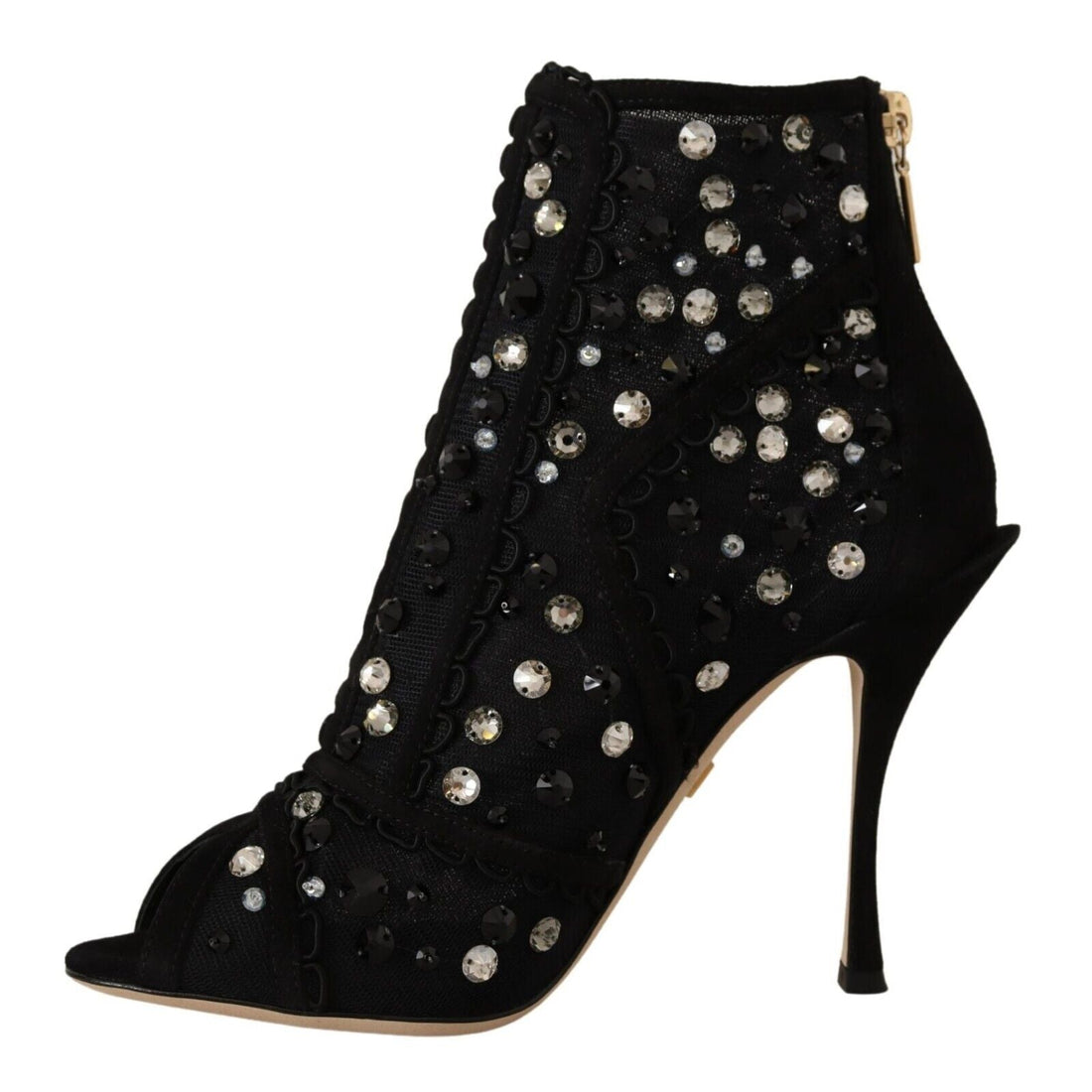 Dolce & Gabbana Embellished Crystal Short Boots