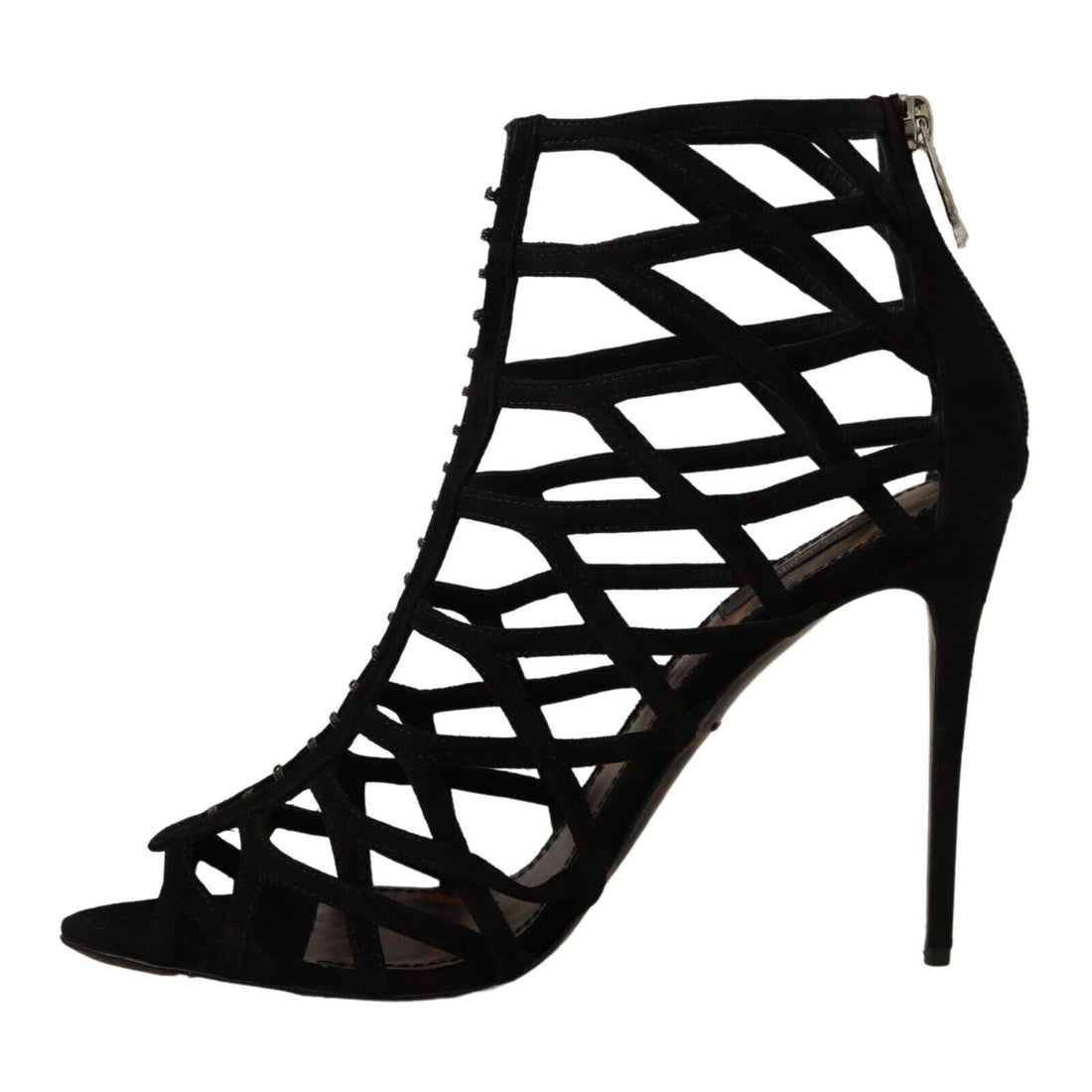 Dolce & Gabbana Elegant Black Suede Heels Sandals