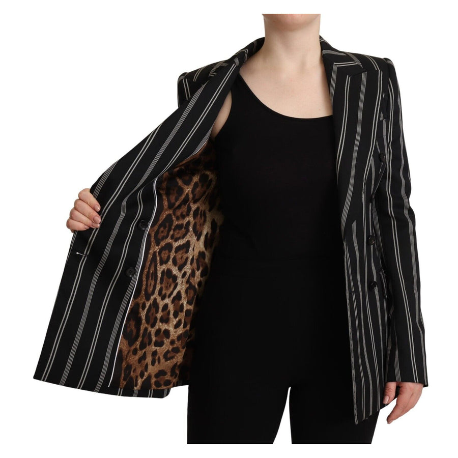 Dolce & Gabbana Elegant Striped Wool Stretch Jacket