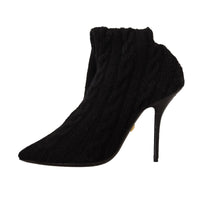 Dolce & Gabbana Elegant Stretch Sock Boots in Black
