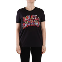 Dolce & Gabbana Chic Black Crew Neck Logo Tee