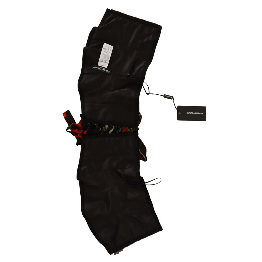 Dolce & Gabbana Elegant Black Silk Corset Belt Top