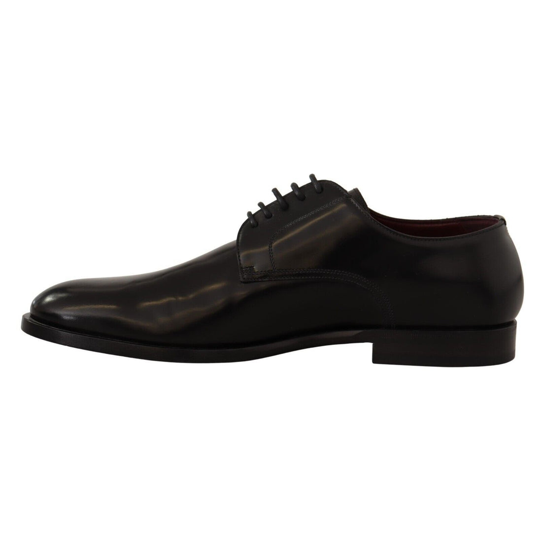 Dolce & Gabbana Black Leather Lace Up Formal Derby Shoes