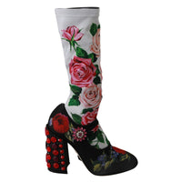 Dolce & Gabbana Floral Embellished Socks Boots