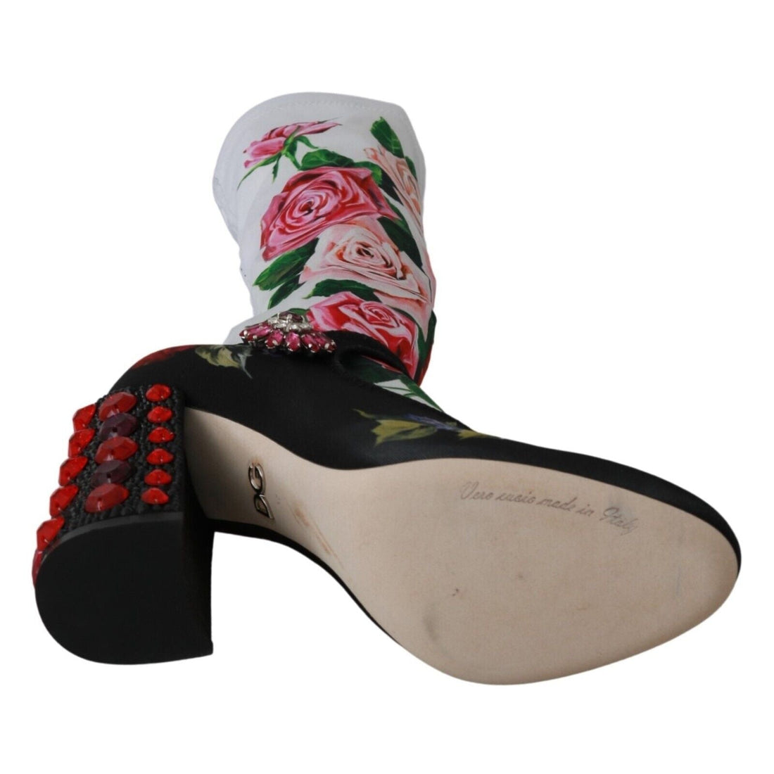 Dolce & Gabbana Floral Embellished Socks Boots