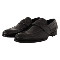 Dolce & Gabbana Elegant Crocodile Leather Moccasin Shoes