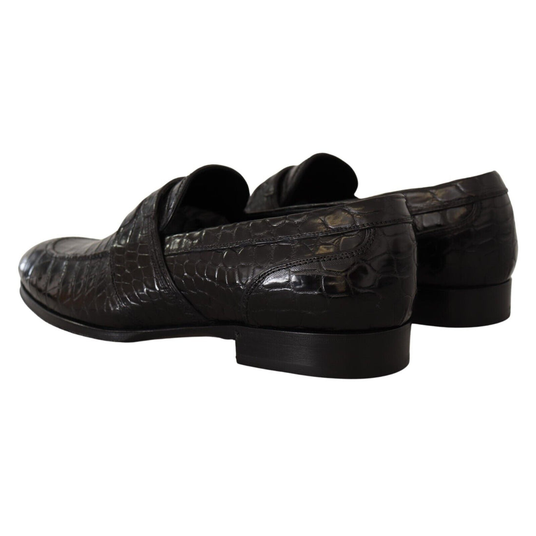 Dolce & Gabbana Elegant Crocodile Leather Moccasin Shoes