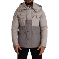 Dolce & Gabbana Elegant Lightweight Gray Windbreaker Jacket