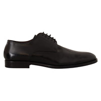 Dolce & Gabbana Black Leather Lace Up Formal Derby Shoes