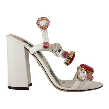 Dolce & Gabbana Keira Crystal-Embellished Ankle Strap Heels