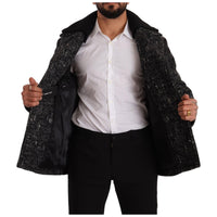 Dolce & Gabbana Chic Double Breasted Wool Blend Overcoat