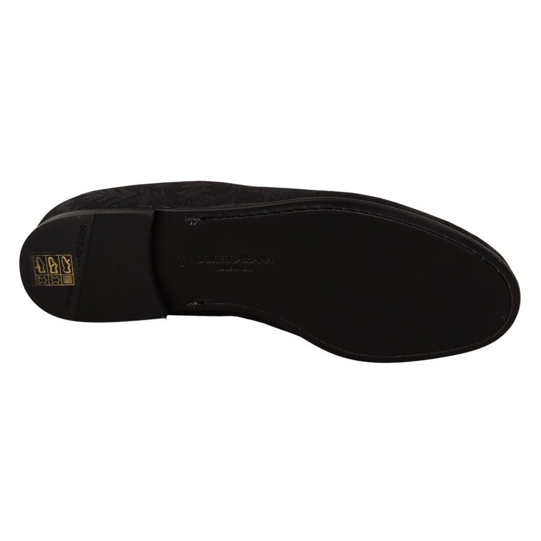 Dolce & Gabbana Elegant Jacquard Slide On Loafers Flats