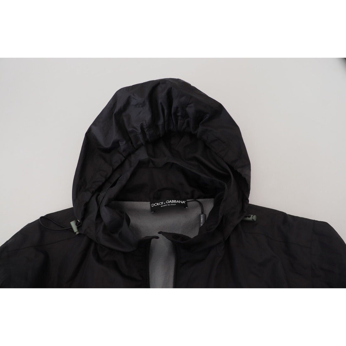 Dolce & Gabbana Sleek Black Nylon Bomber Jacket