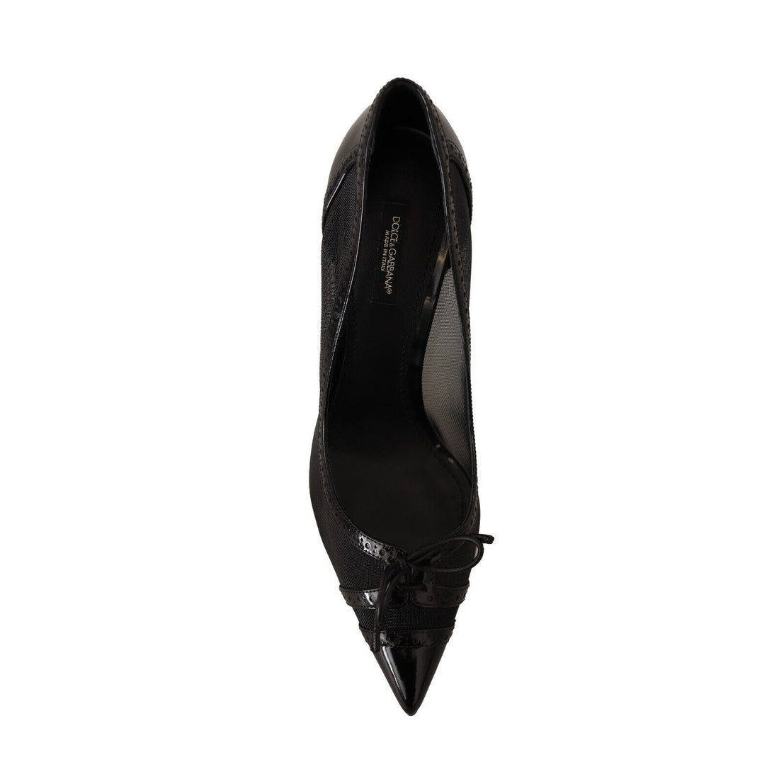 Dolce & Gabbana Elegant Black Mesh Stiletto Pumps