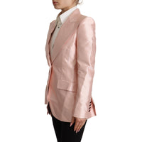 Dolce & Gabbana Elegant Pink Silk Blazer Jacket