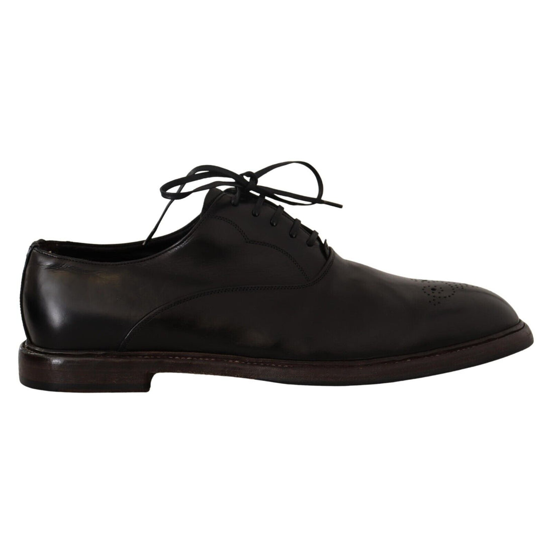 Dolce & Gabbana Elegant Black Leather Derby Formal Shoes