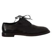 Dolce & Gabbana Elegant Black Leather Derby Formal Shoes