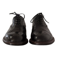 Dolce & Gabbana Elegant Black Leather Derby Formal Shoes