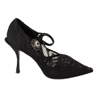 Dolce & Gabbana Elegant Black Lace Stiletto Pumps