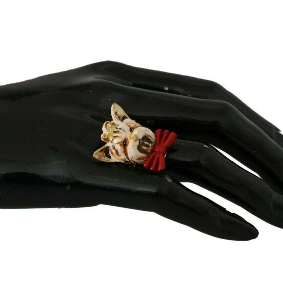 Dolce & Gabbana Elegant Canine Charm Women's Ring