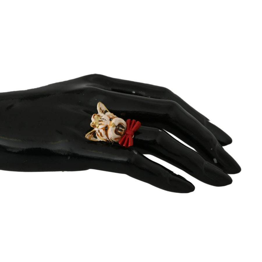 Dolce & Gabbana Elegant Canine Charm Women's Ring