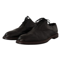 Dolce & Gabbana Elegant Black Leather Derby Formal Shoes