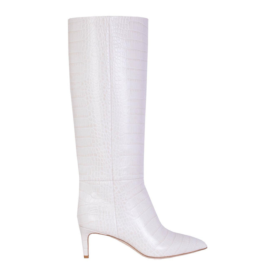 Paris Texas Ivory Knee-High Stiletto Boots