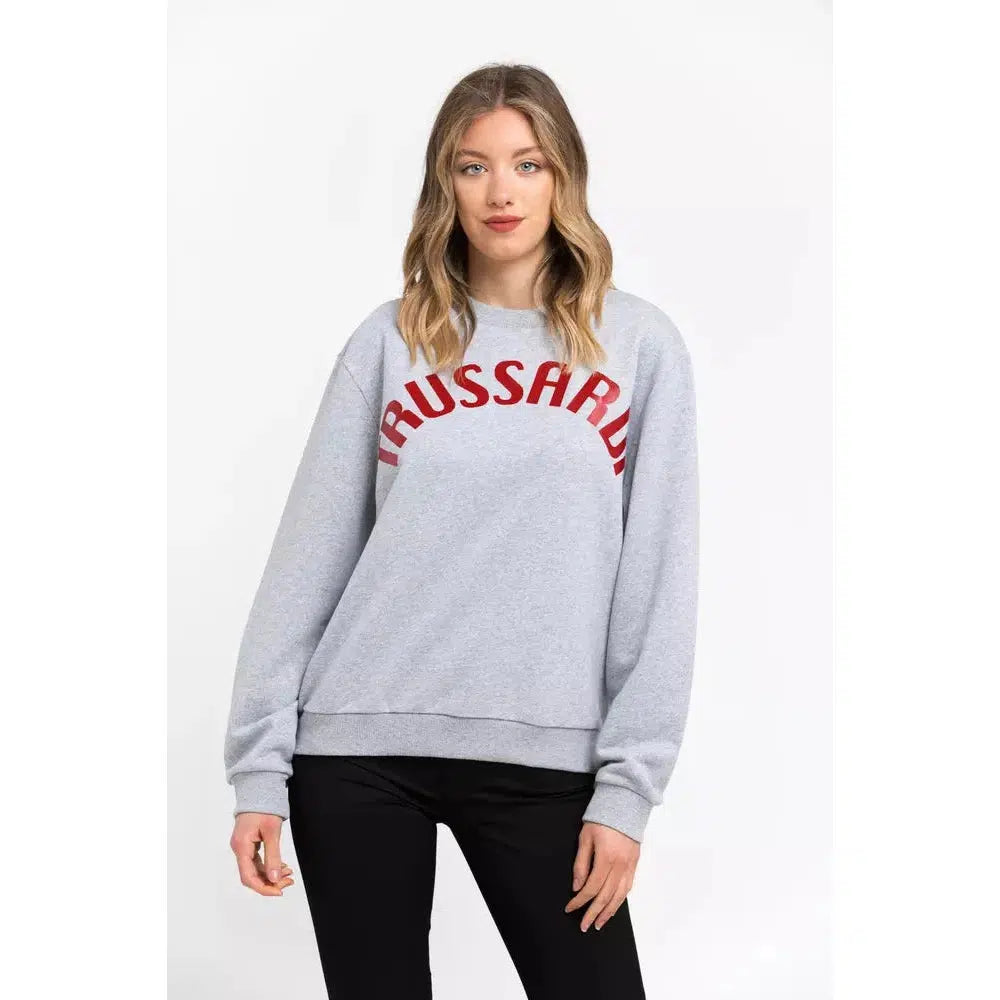 Trussardi Oversized Round-Neck Cotton Blend Sweatshirt